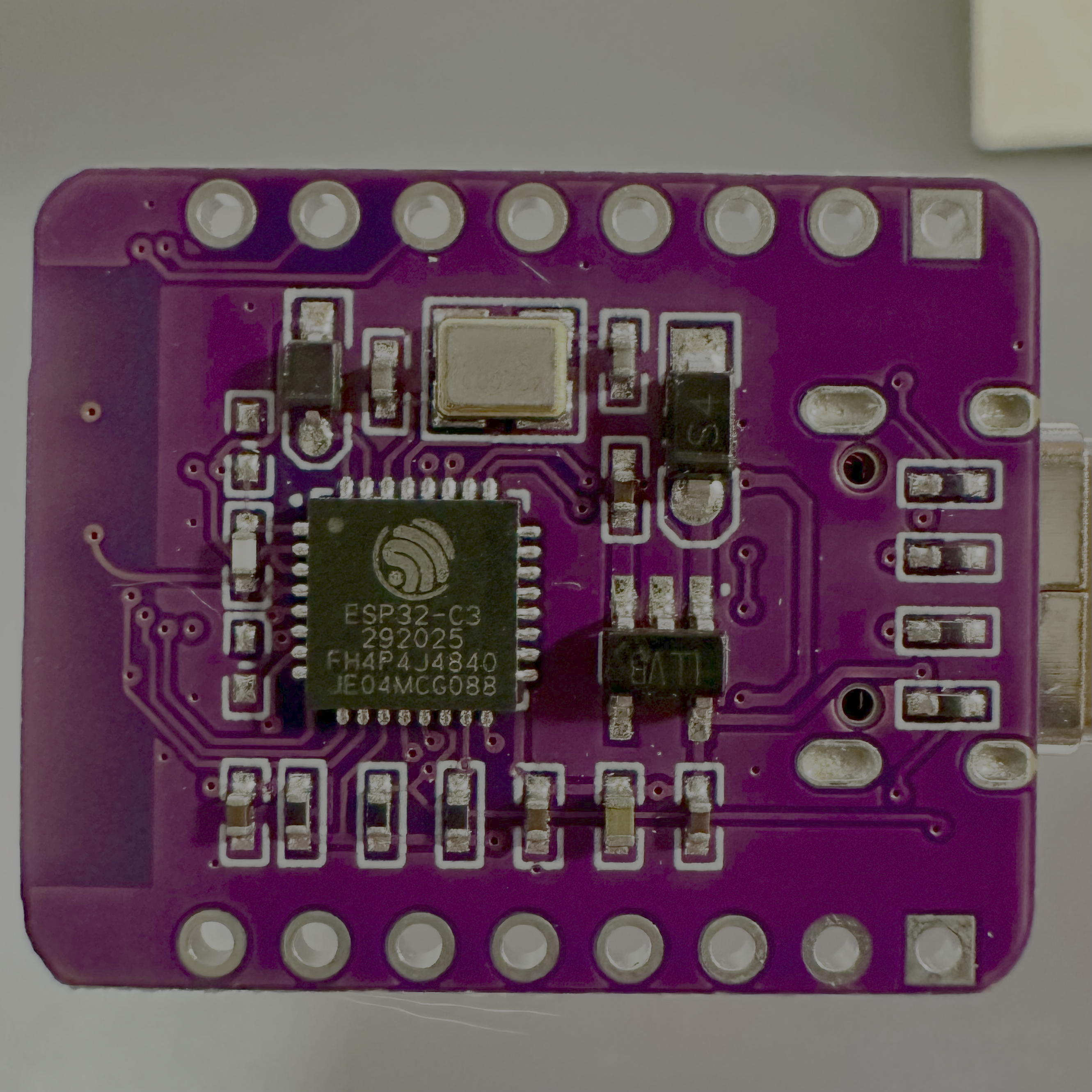 ESP32-C3 chip close-up