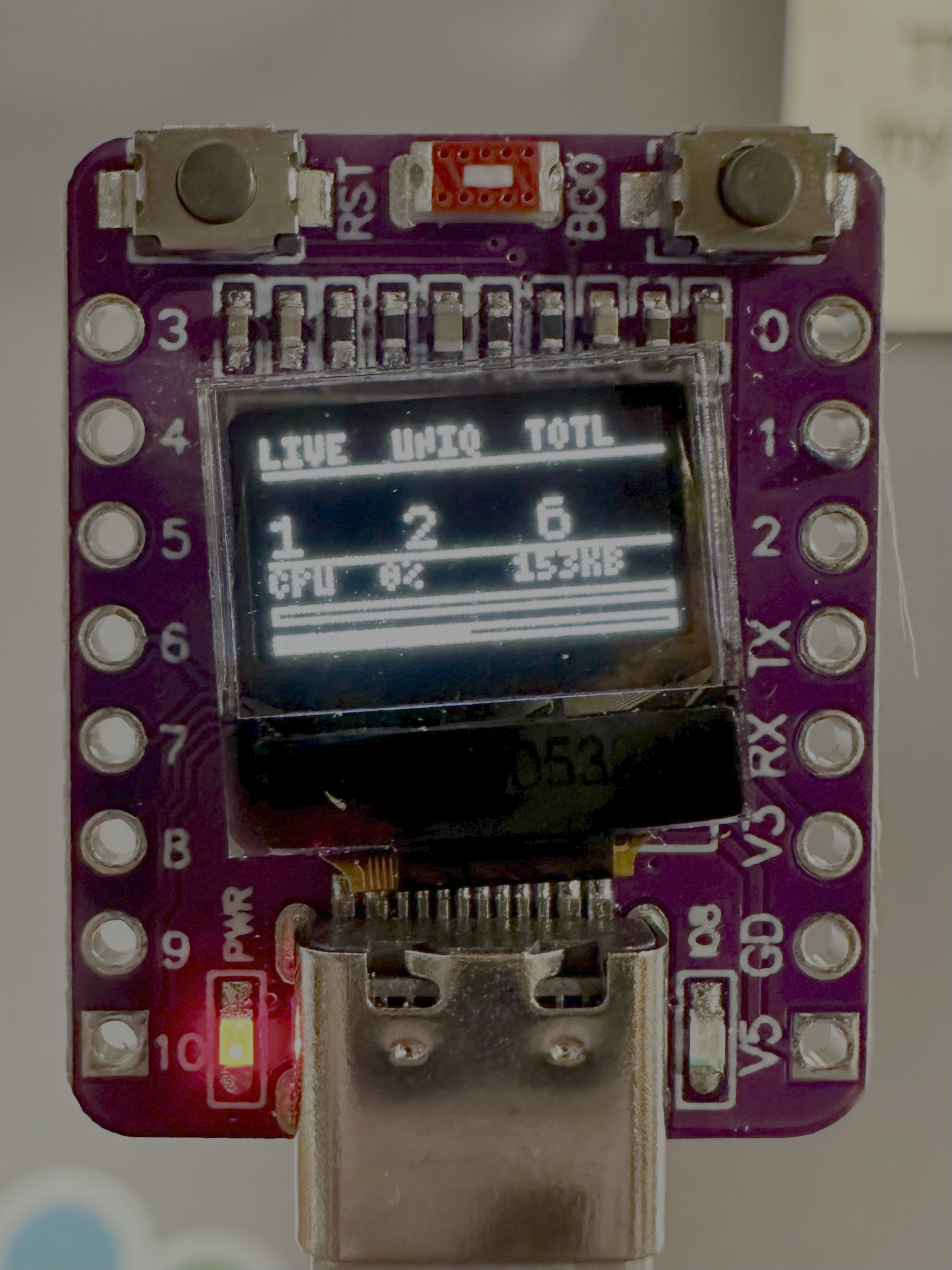 ESP32-C3 OLED Mini with stats display